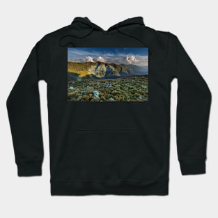 Alpine landscape in a cloudy day Hoodie